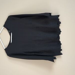 Small Zac & Rachel Black On Black Top Button Up Back